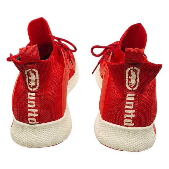 NWT ECKO UNLTD AUTHENTIC MEN'S RED KNIT LACE UP SNEAKERS SHOES SIZE 10 - Picture 3 of 6
